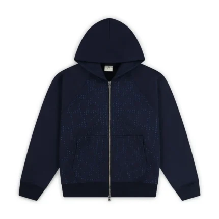 Garms Affiliated 84k Zip Up Navy Hoodie